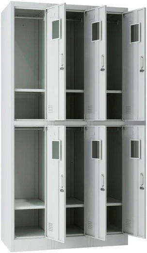 Dulap vestiar metalic Profiwerk Altena gri cu 6 usi 91 cm - LunaHome.ro