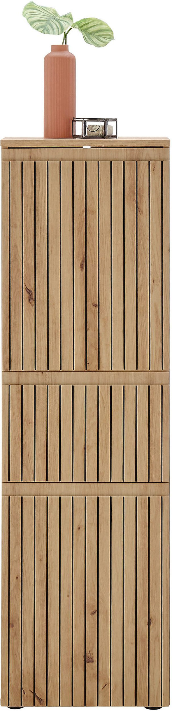 Dulap midi Austin cu model riflaj stejar 40 cm lățime - LunaHome.ro