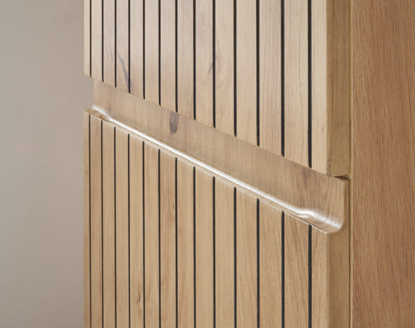 Dulap midi Austin cu model riflaj stejar 40 cm lățime - LunaHome.ro