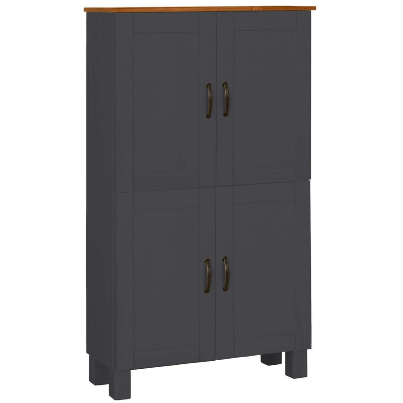 Dulap midi Rodby din lemn de pin gri antracit 75 cm lățime - LunaHome.ro