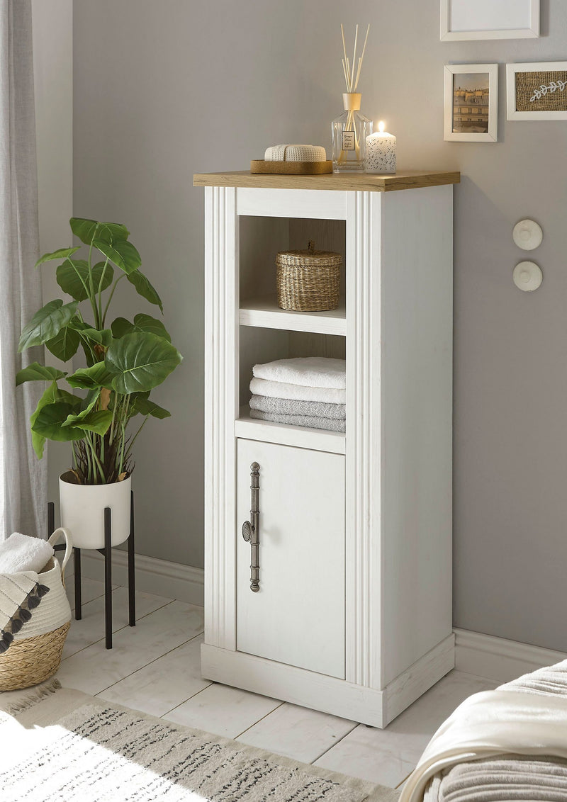 Dulap midi WESTMINSTER în stil romantic cu aspect de lemn, 119 cm inaltime - LunaHome.ro