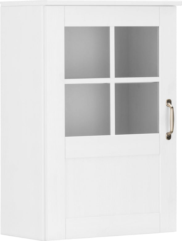 Dulap suspendat Alby din lemn de pin alb, 50 cm latime - LunaHome.ro
