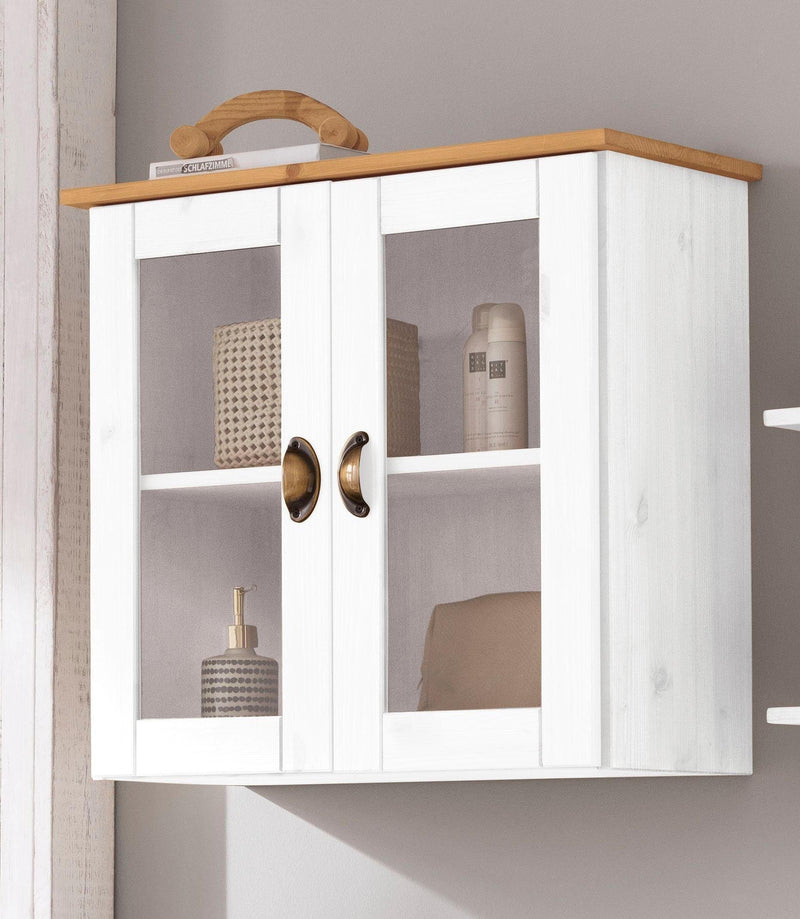 Dulap suspendat Oslo din lemn de pin cu 2 usi, 60 cm latime - LunaHome.ro