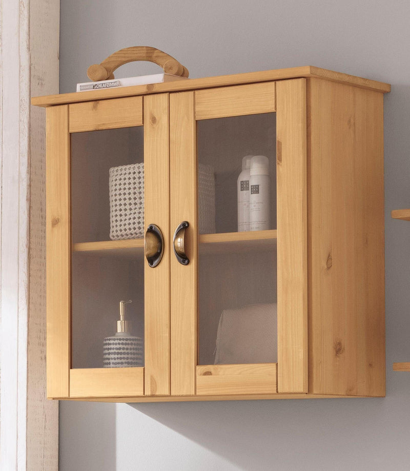 Dulap suspendat Oslo din lemn de pin cu 2 usi, 60 cm latime - LunaHome.ro