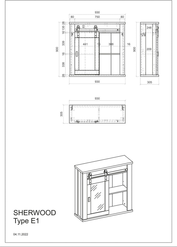 Dulap suspendat Sherwood alb pentru bucătărie 93 cm lățime - LunaHome.ro