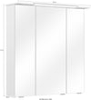 Dulap suspendat de baie Quickset cu oglinda si iluminare 67 cm - LunaHome.ro
