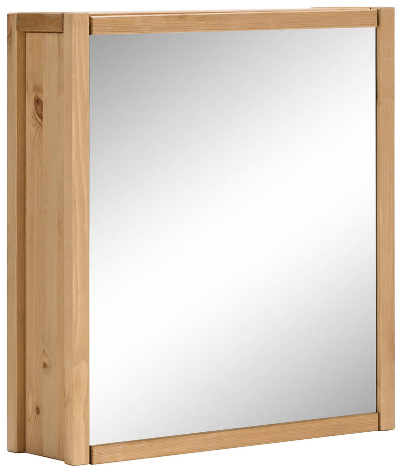 Dulap suspendat de baie Tina din lemn de pin natur, 61,5 cm - LunaHome.ro