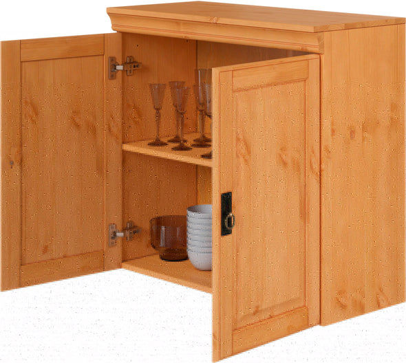 Dulap suspendat de bucatarie Ruegen din lemn de pin natur 80 cm - LunaHome.ro