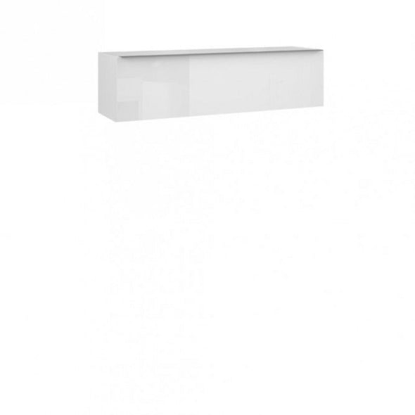 Dulap suspendat de living Sienas alb lucios cu clapetă 120 cm