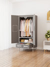 Dulap textil cu schelet metalic Stockholm gri 75 cm lățime - LunaHome.ro