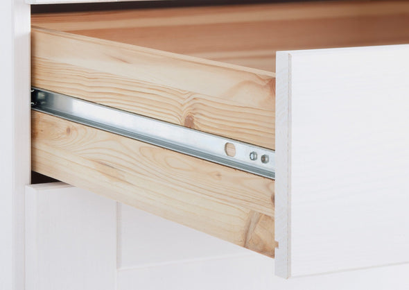 Dulap turn de bucătărie Oslo din lemn masiv de pin crem, 50 cm lățime - LunaHome.ro