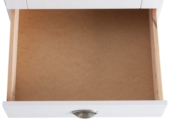 Dulap turn de bucătărie Oslo din lemn masiv de pin crem, 50 cm lățime - LunaHome.ro