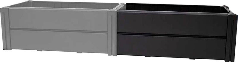 Extensie neagra pentru pat inaltat pentru plante Demeter 82x44x31 cm - LunaHome.ro