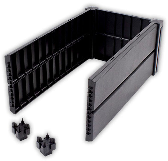 Extensie neagra pentru pat inaltat pentru plante Demeter 82x44x31 cm - LunaHome.ro
