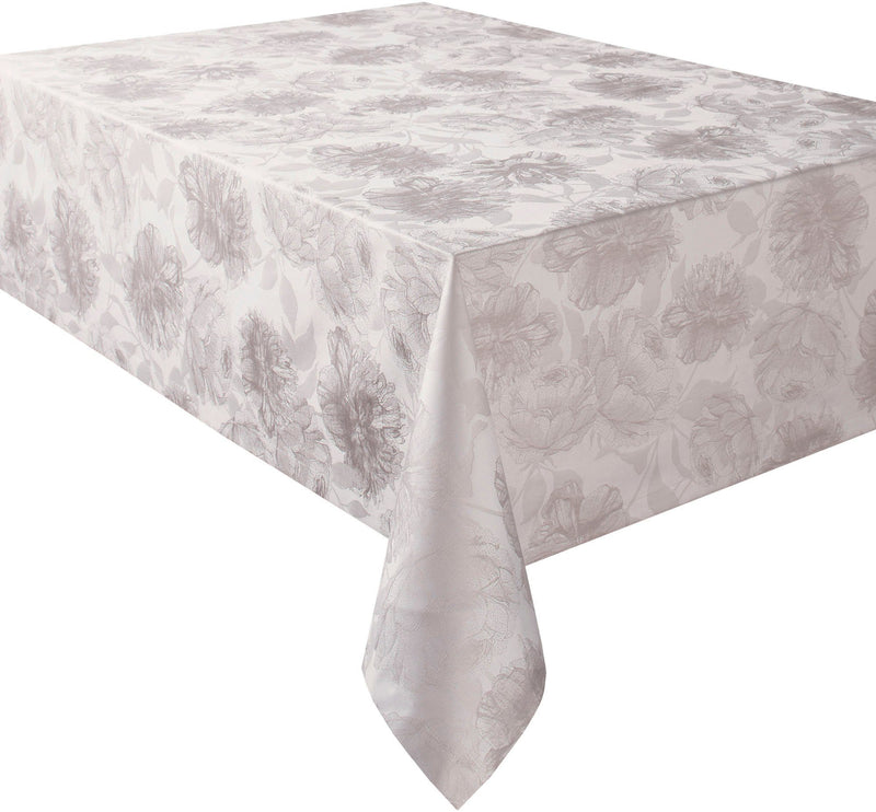 Față de masă Diana 100% bumbac damasc, model cu bujori 130x170 cm - LunaHome.ro