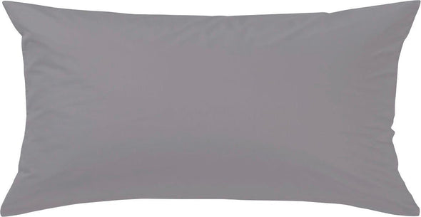 Față de pernă 100% bumbac gri mat, satin mako 80x40 cm