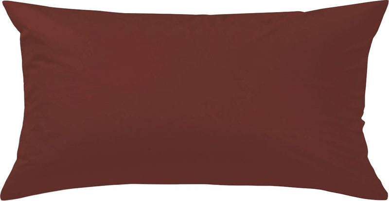 Față de pernă 100% bumbac rosu rubin, satin mako 80x40 cm - LunaHome.ro