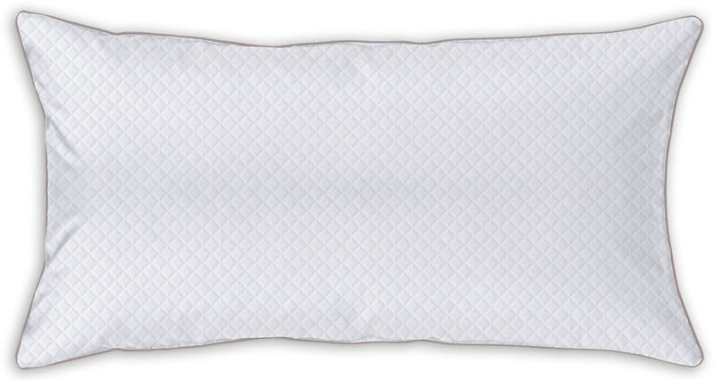 Față de pernă Arezzo din bumbac brocart 100% albă 80x40 cm - LunaHome.ro