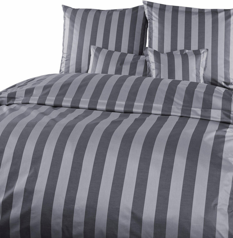 Față de pernă Como din brocart 100% bumbac gri otel 80x40 cm - LunaHome.ro
