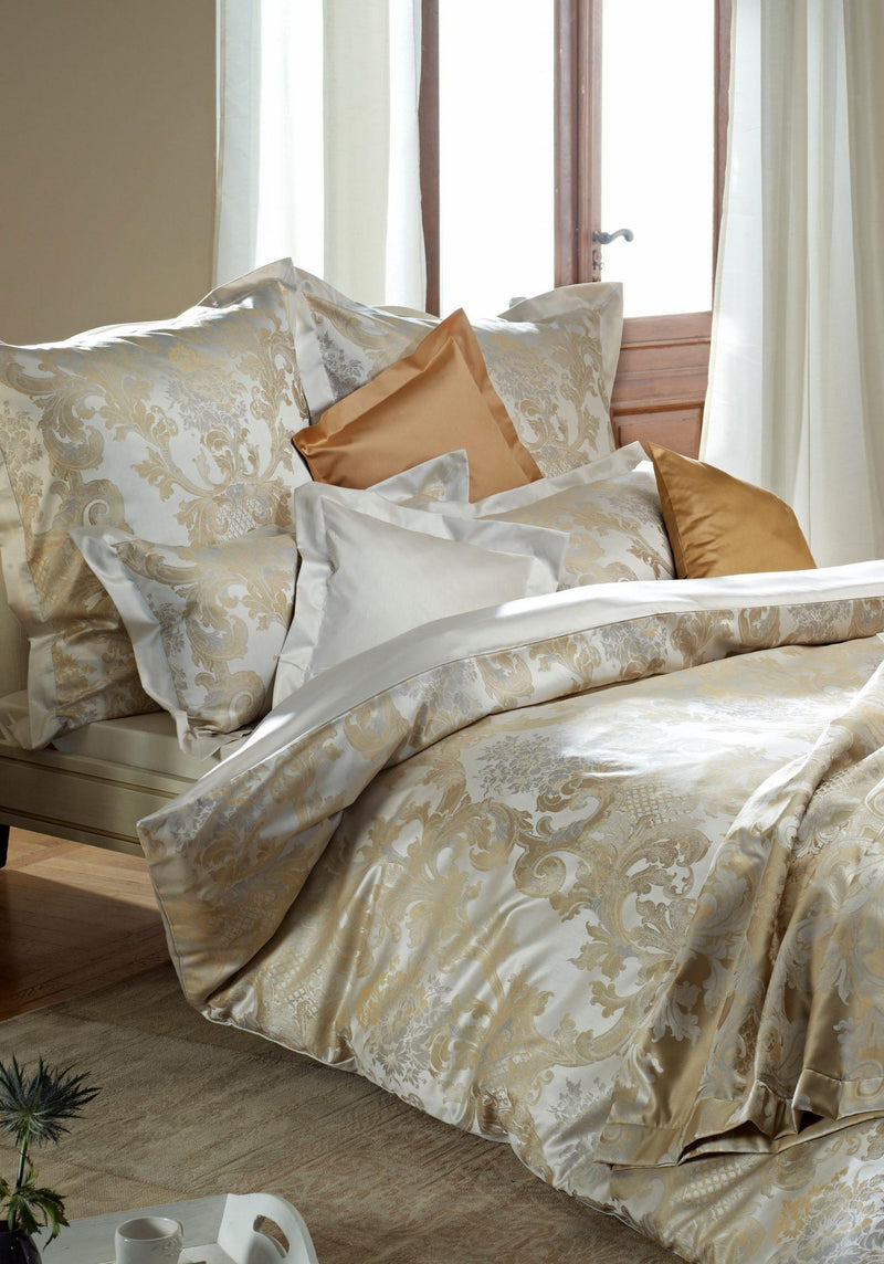 Față de pernă Ludovic al XIV-lea 100% bumbac brocart, aurie 80x40 cm - LunaHome.ro