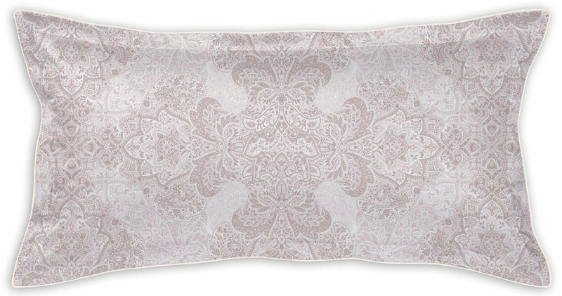 Față de pernă Shirley 100% bumbac brocart satinat taupe 40x80 cm - LunaHome.ro