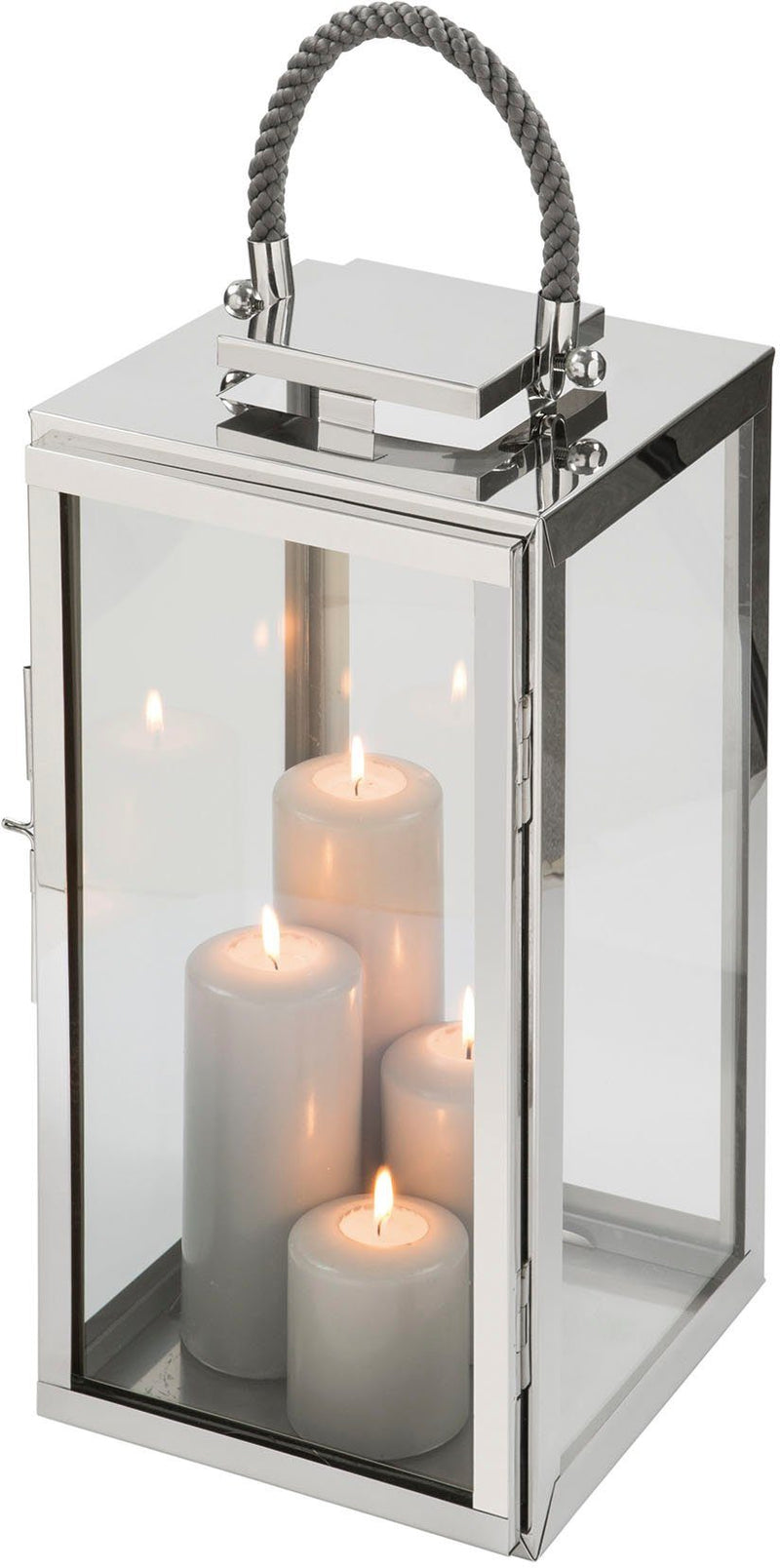 Felinar Fink Sevilla din inox si sticla lucrat manual 58 cm - LunaHome.ro