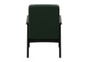 Fotoliu Alvared cu aspect de piele verde si cadru din fag - LunaHome.ro