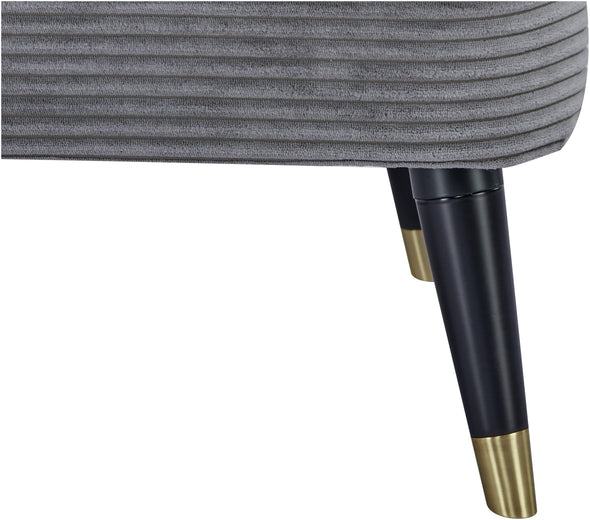 Fotoliu de relaxare Ziller din velur gri cu aspect elegant - LunaHome.ro