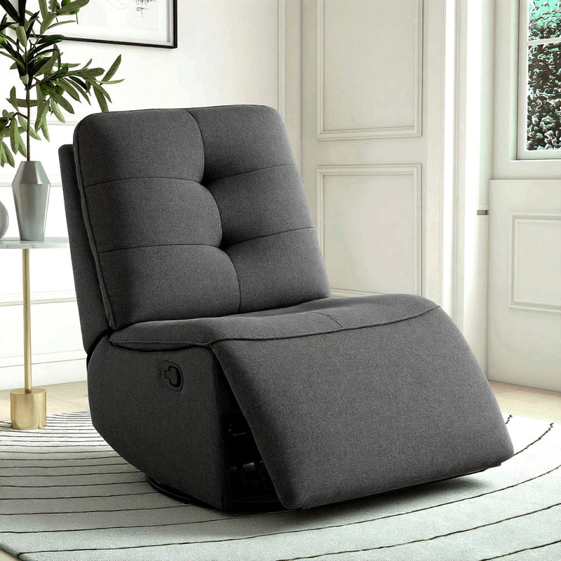 Fotoliu de relaxare Bailee rotativ reglabil manual tapiterie gri antracit - LunaHome.ro