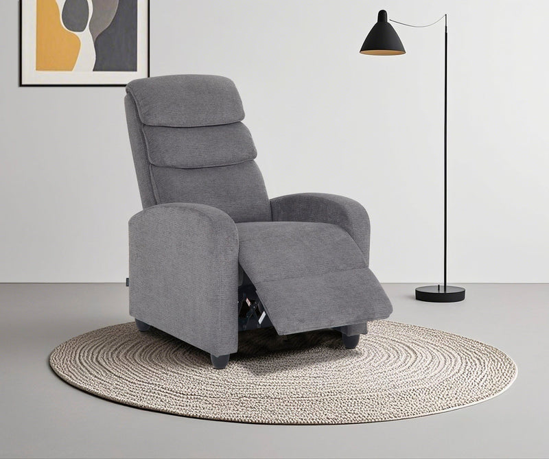 Fotoliu de relaxare Berville cu reglaj manual gri - LunaHome.ro