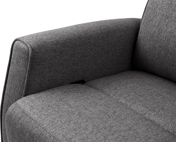 Fotoliu de relaxare Kayli rotativ, cu functie de recliner gri