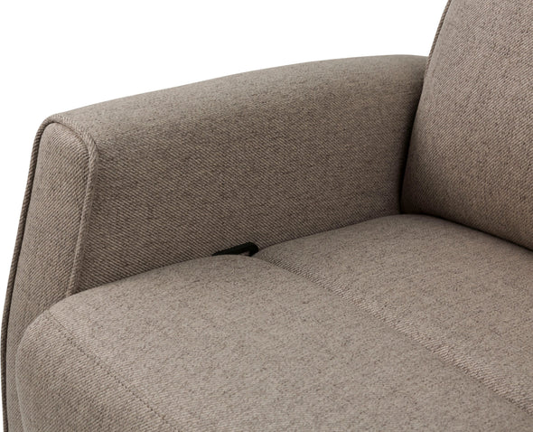 Fotoliu de relaxare Kayli rotativ, cu functie de recliner maro - LunaHome.ro