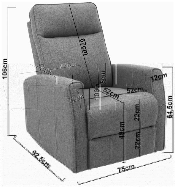 Fotoliu de relaxare Kayli rotativ, cu functie de recliner maro - LunaHome.ro