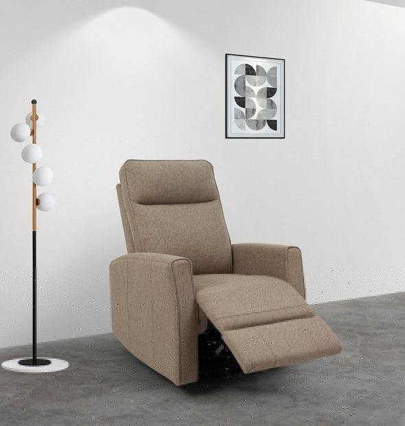 Fotoliu de relaxare Kayli rotativ, cu functie de recliner maro - LunaHome.ro