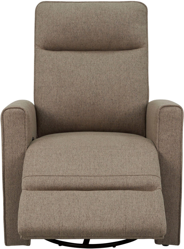 Fotoliu de relaxare Kayli rotativ, cu functie de recliner maro - LunaHome.ro