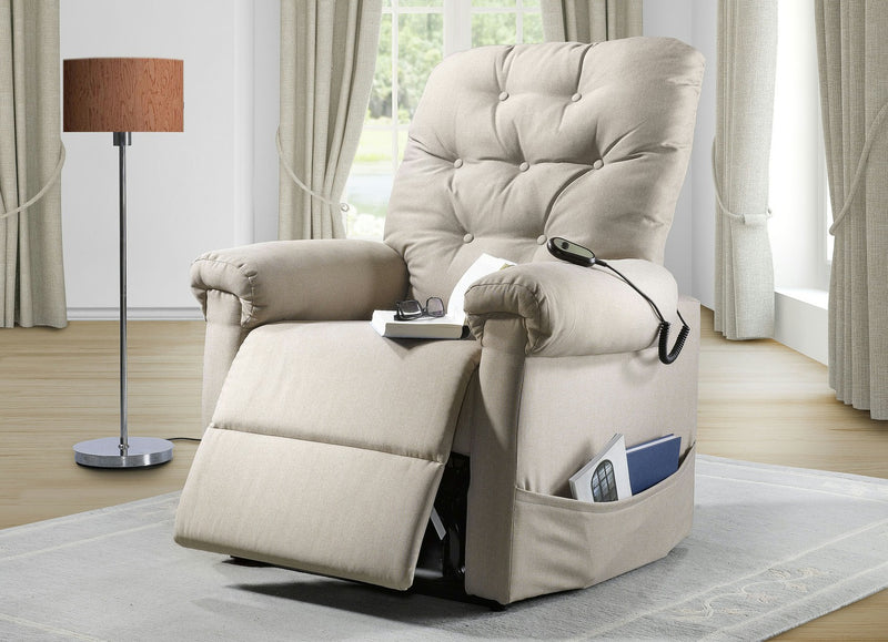 Fotoliu de relaxare Lazy Boy cu reglaj electric bej deschis - LunaHome.ro