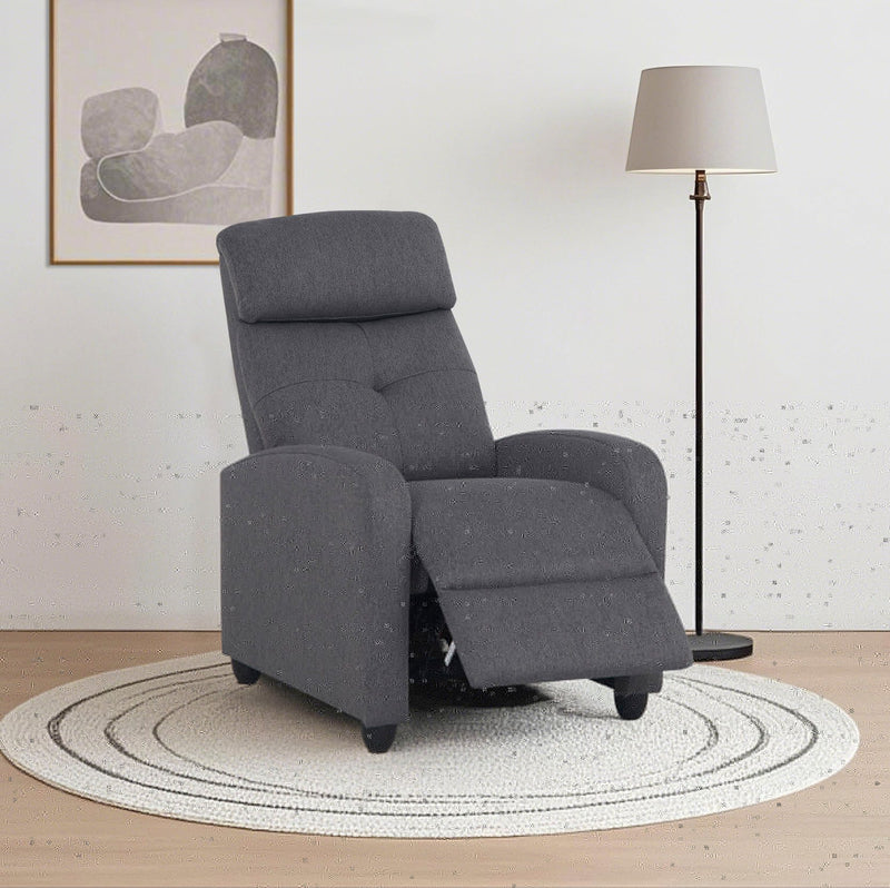 Fotoliu de relaxare Vesoul cu reglaj manual gri antracit - LunaHome.ro