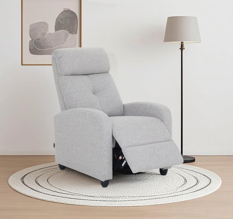 Fotoliu de relaxare Vesoul cu reglaj manual gri deschis - LunaHome.ro