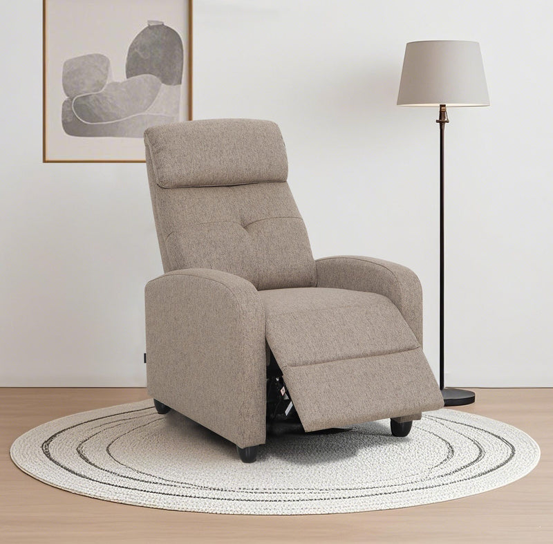 Fotoliu de relaxare Vesoul cu reglaj manual maro deschis - LunaHome.ro