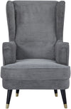 Fotoliu de relaxare Ziller din velur gri cu aspect elegant