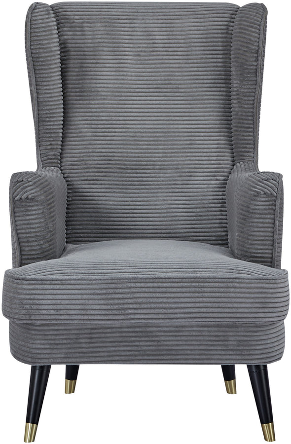 Fotoliu de relaxare Ziller din velur gri cu aspect elegant