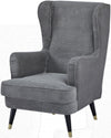 Fotoliu de relaxare Ziller din velur gri cu aspect elegant