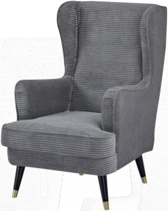Fotoliu de relaxare Ziller din velur gri cu aspect elegant
