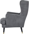 Fotoliu de relaxare Ziller din velur gri cu aspect elegant
