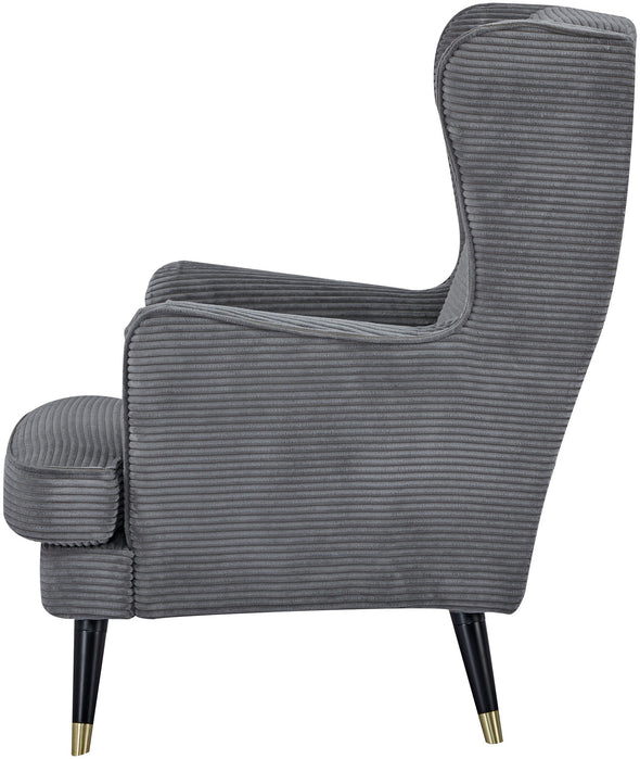 Fotoliu de relaxare Ziller din velur gri cu aspect elegant