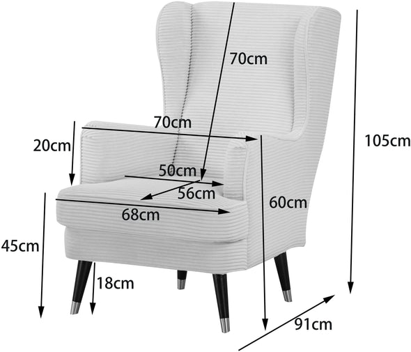 Fotoliu de relaxare Ziller din velur gri cu aspect elegant