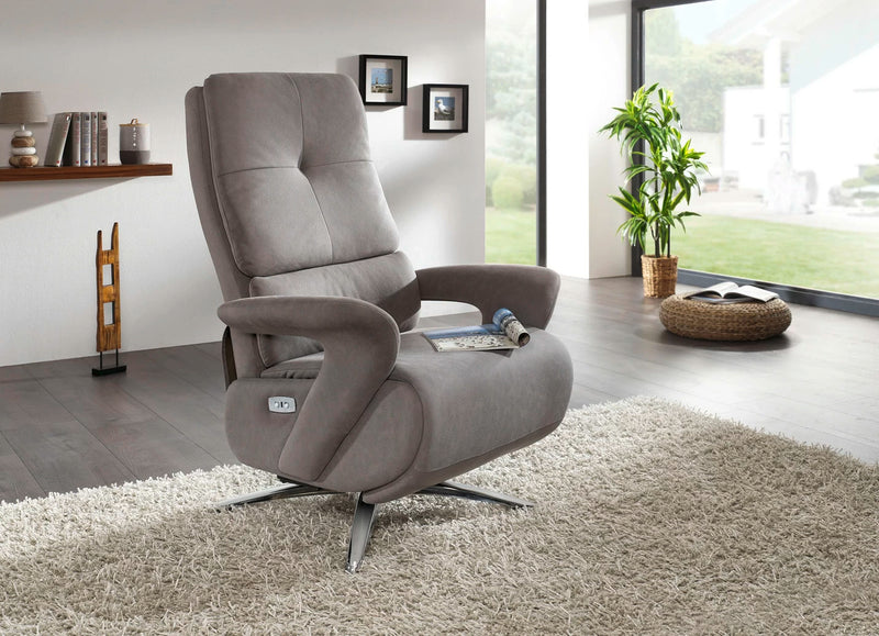 Fotoliu de relaxare cu reglaj electric, husa textila de calitate si baza metalica - LunaHome.ro