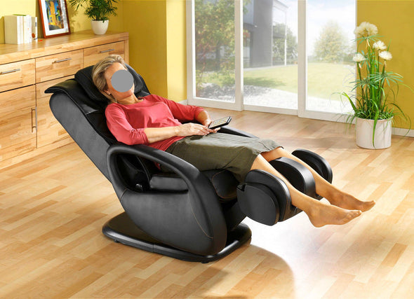 Fotoliu de relaxare negru ergonomic, rotativ cu functie de masaj - LunaHome.ro