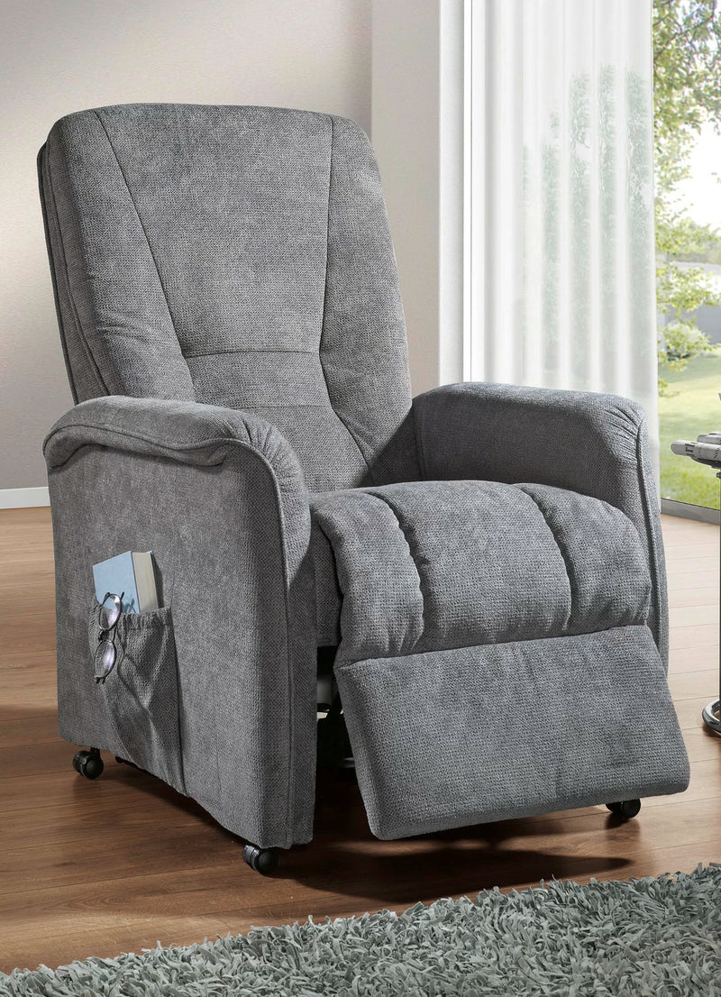 Fotoliu de relaxare reglabil mecanic cu husa gri - LunaHome.ro