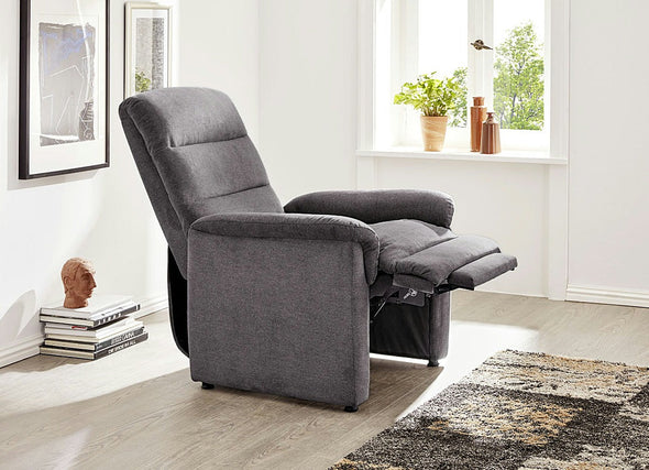 Fotoliu de relaxare reglabil mecanic cu husa gri deschis - LunaHome.ro